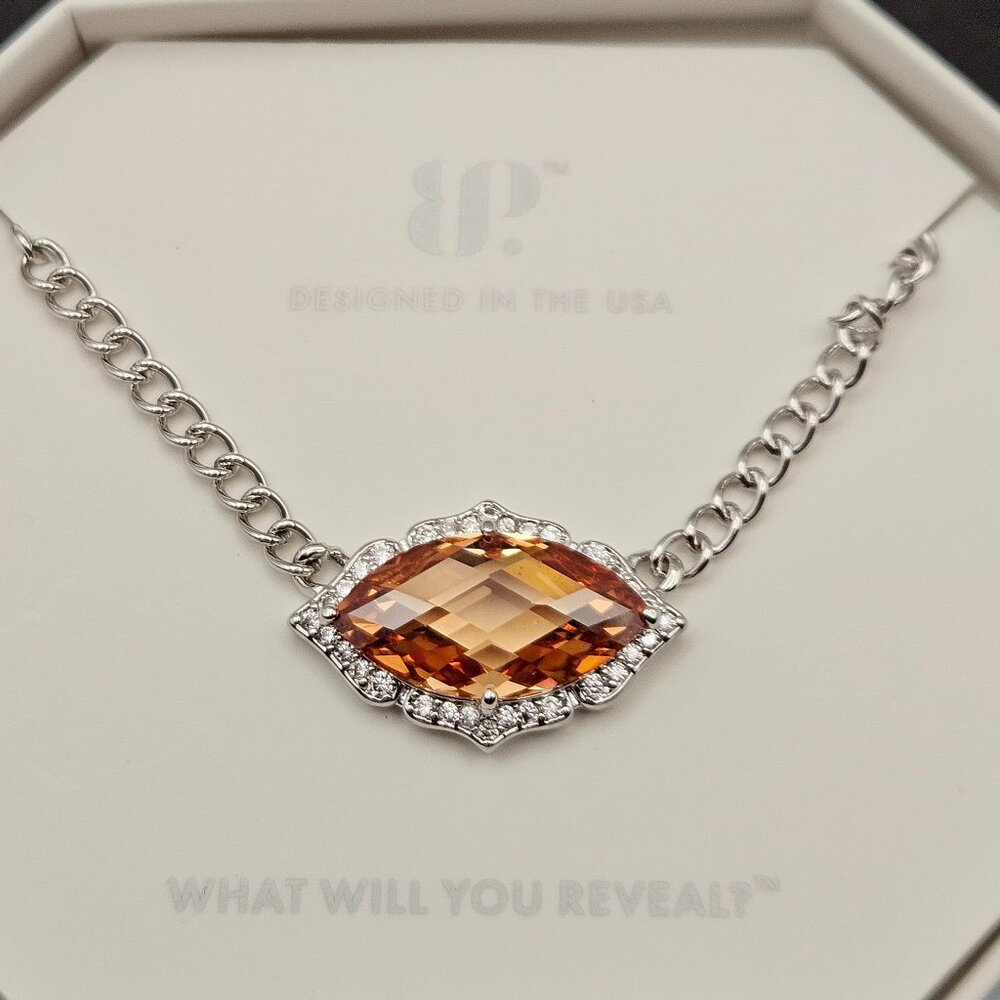 Bomb Party NK24979 "I Refuse To Settle" Smokey Topaz Cubic Zirconia